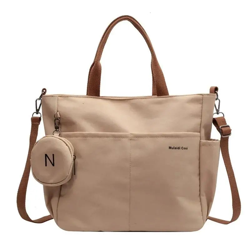 Ins Lazy Wind Nylon Womens Handbag Large Capacity Waterproof Shoulder Bag