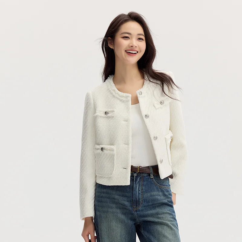 2025 New Petit Charcoal Style Slim Fit Jacket