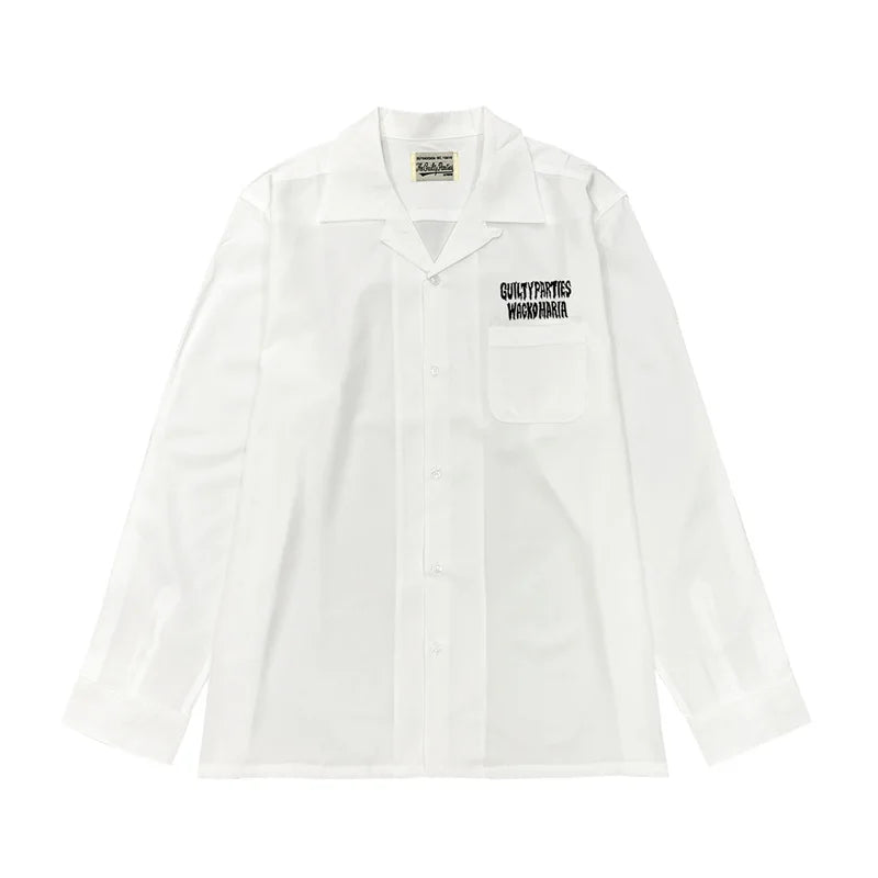 Autumn WACKO MARIA Embroidery Logo Long Sleeve Shirt