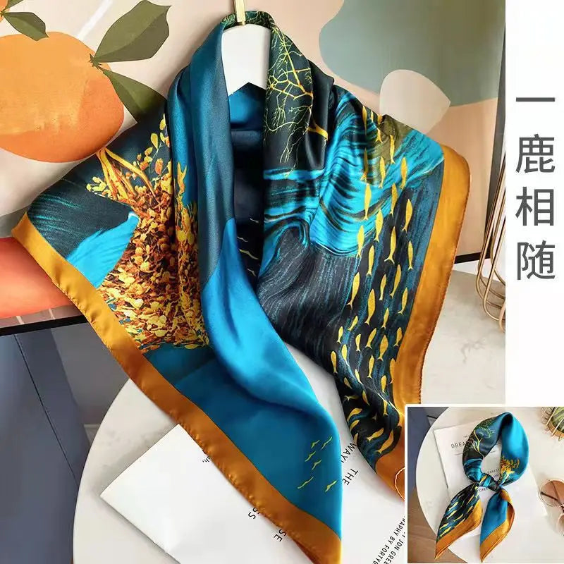 2025 Luxury Silk Shawl Square Scarf