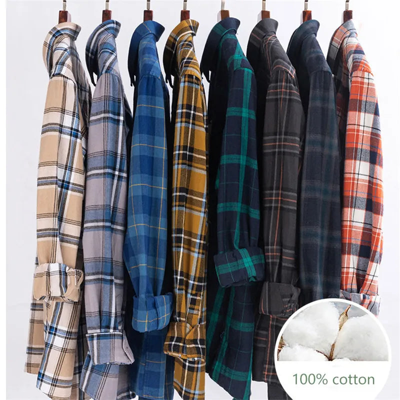 Mens Pure Cotton Long Sleeve Regular Fit Shirts