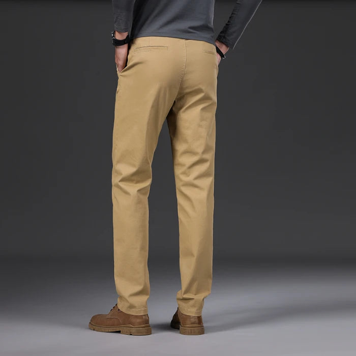 Men's Casual Coffee Stretch Straight Classic Lightweight Business Casual Pants