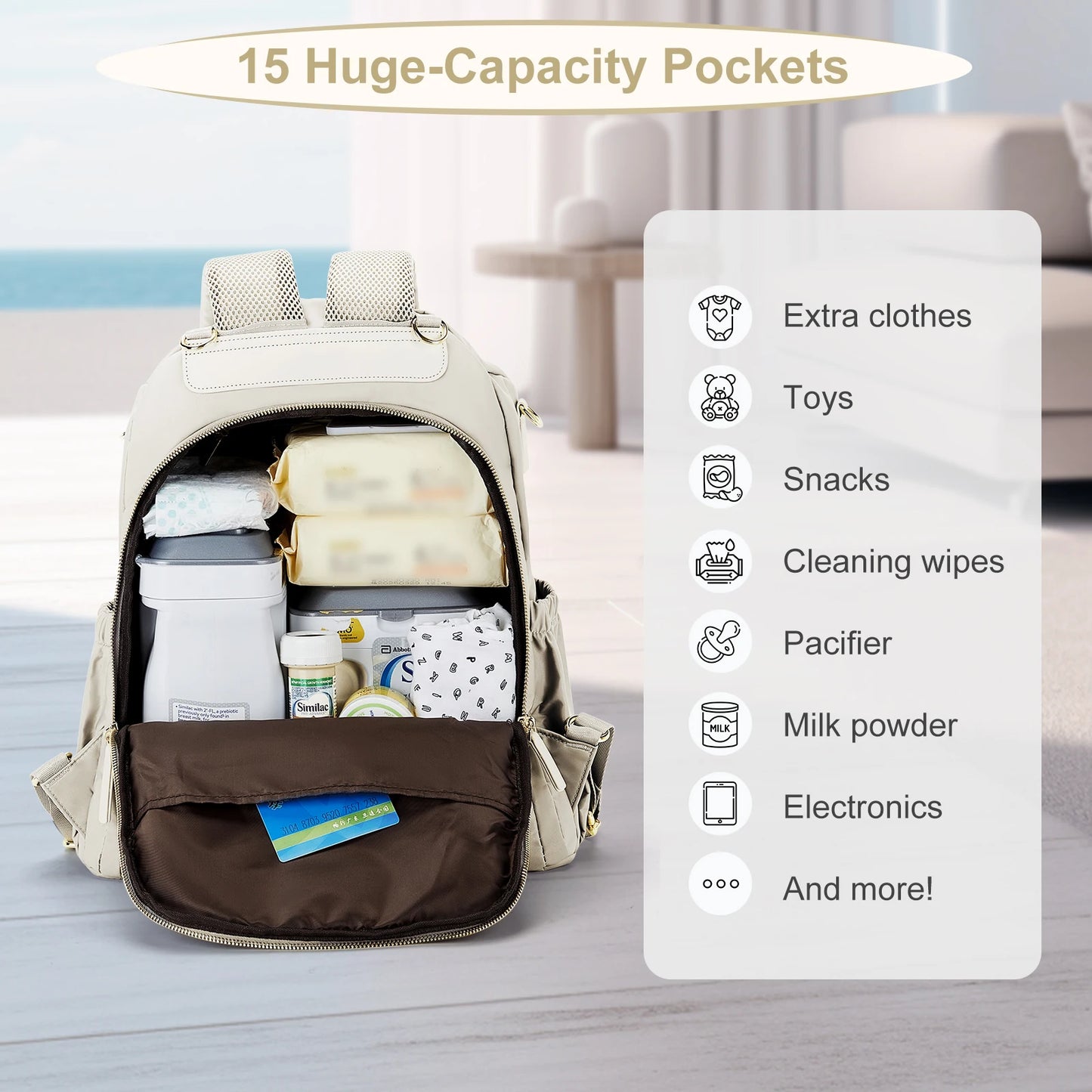 Baby Waterproof Multifunction Large Travel Diaper Bag