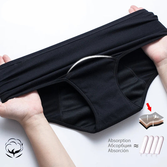 Girls 4-Layers Comfortable Mesh High Absorbency Underwear