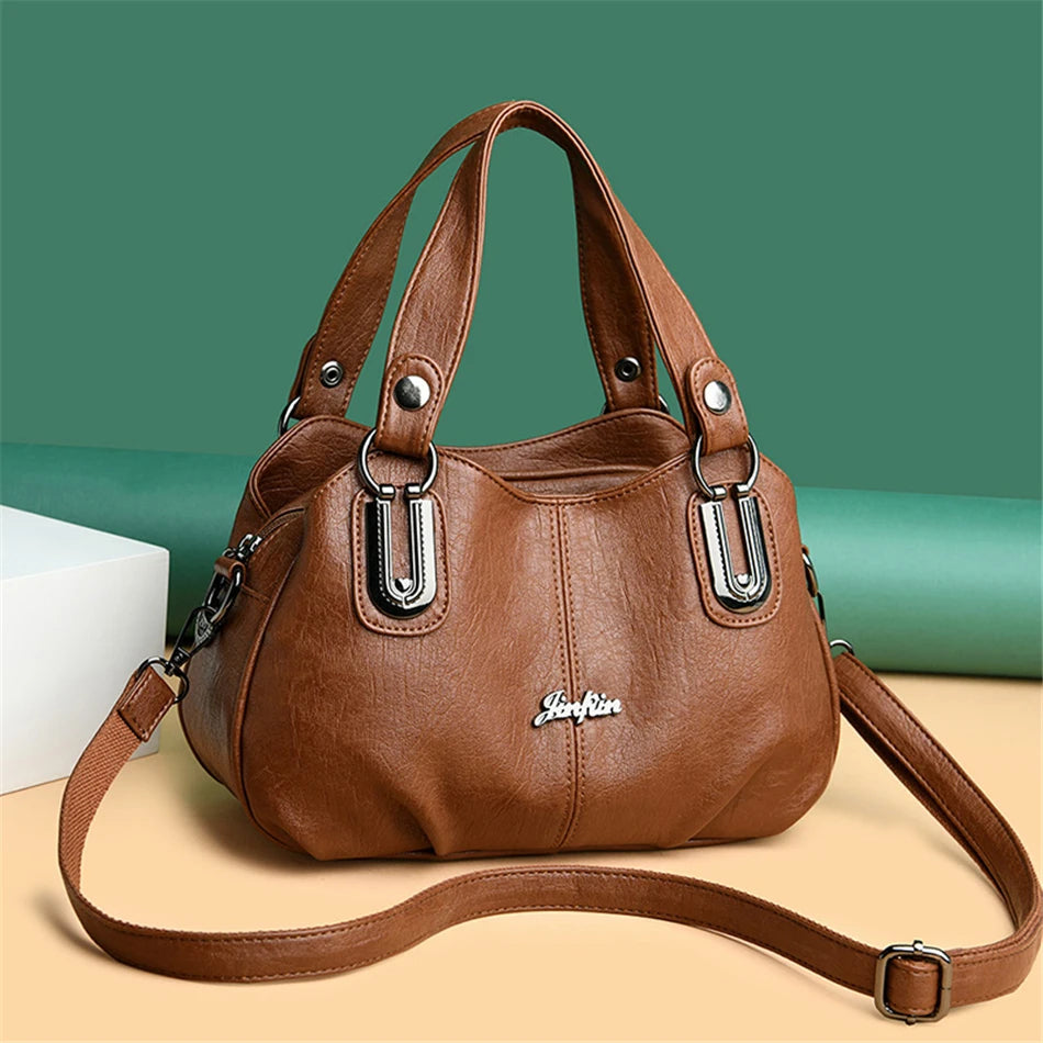 High Quality Soft Leather Ladies Shoulder Crossbody Bags