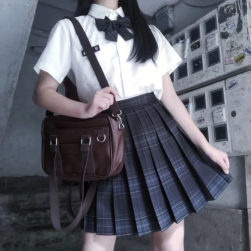 Hohe Taille Weiß Rosa Kawaii Harajuku Goth Y2k Rock