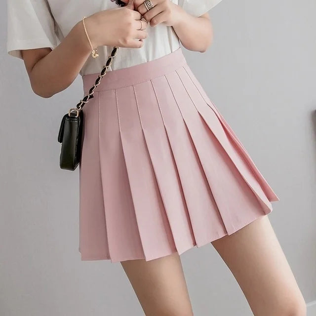 Hohe Taille Weiß Rosa Kawaii Harajuku Goth Y2k Rock