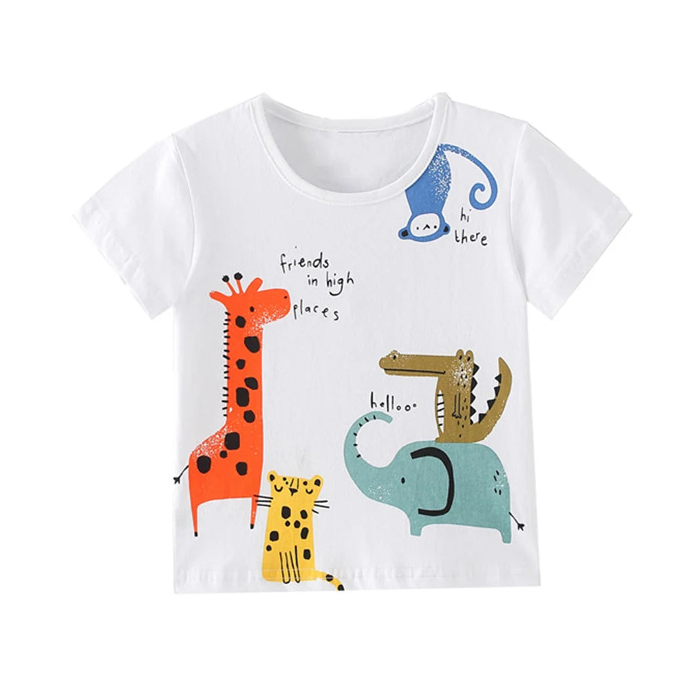 Summer Kids Short Sleeve Cartoon T shirt