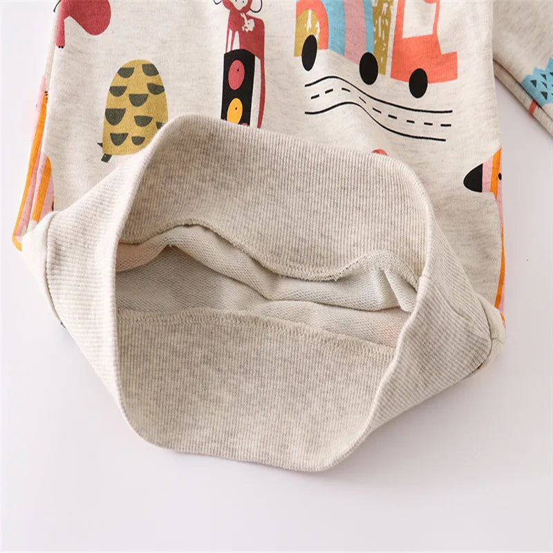 New Arrival Autumn Winter Animals Print Girls Sweatshirts
