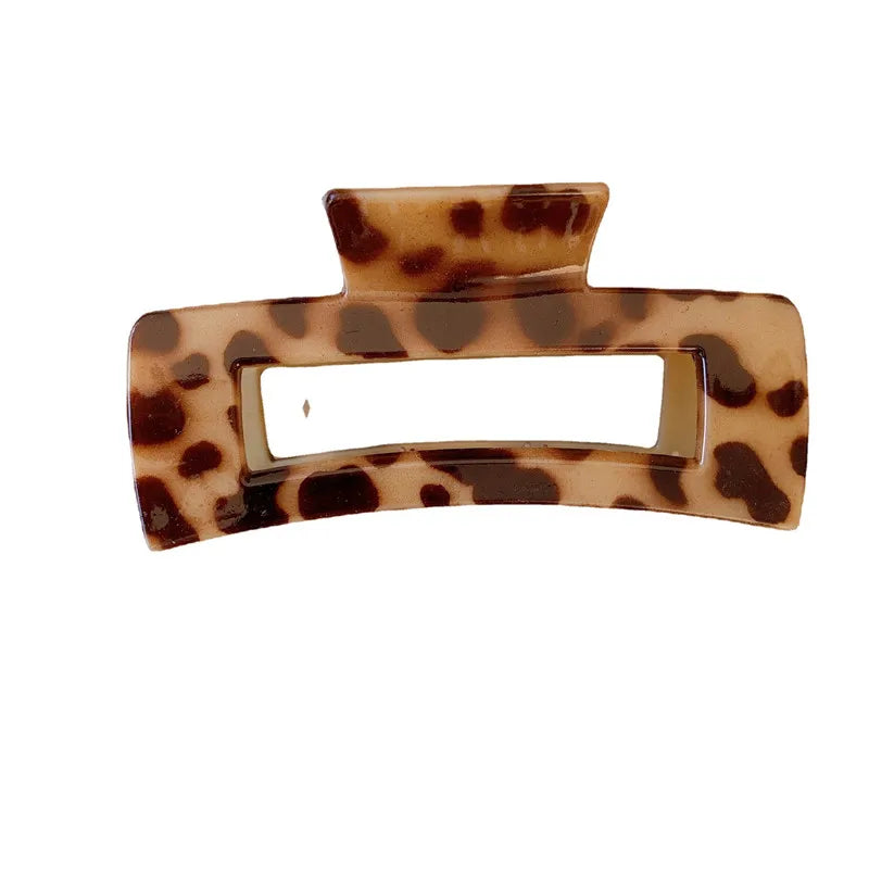 New Bilandi Elegant Leopard Print Resin Grab Clip