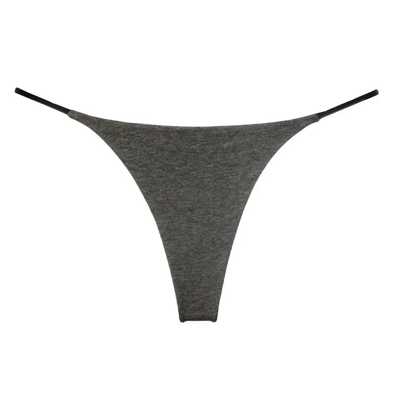 Women Fashion Pure Color Thong Breathable Thin Comfortable Panties
