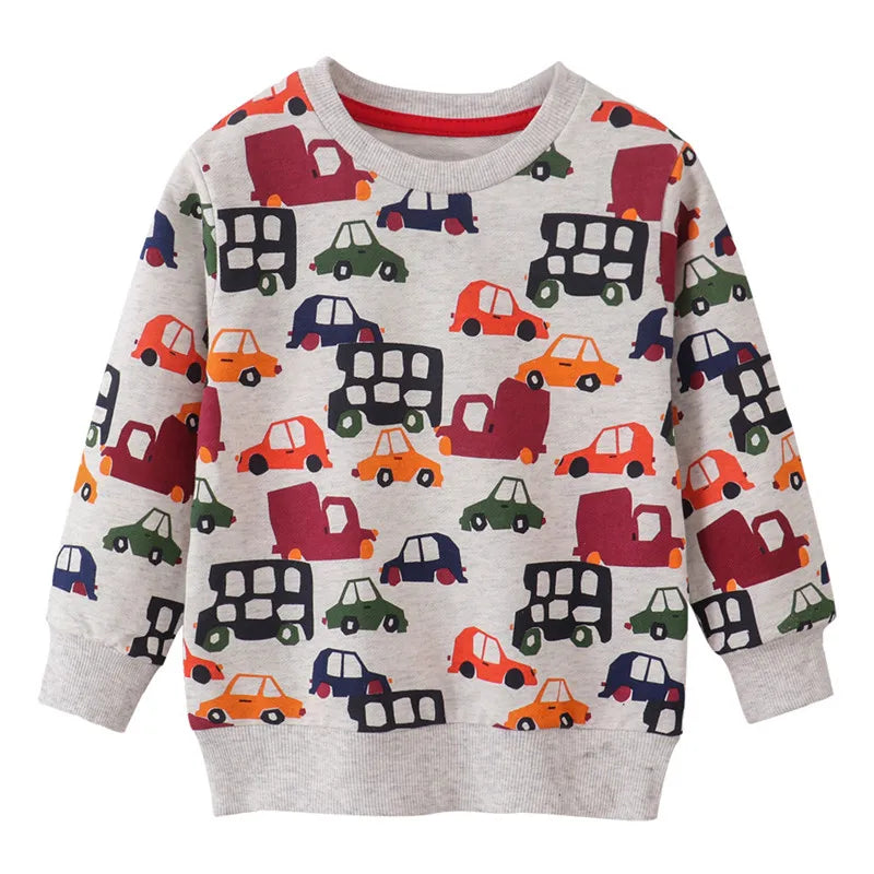 New Arrival Autumn Winter Animals Print Girls Sweatshirts