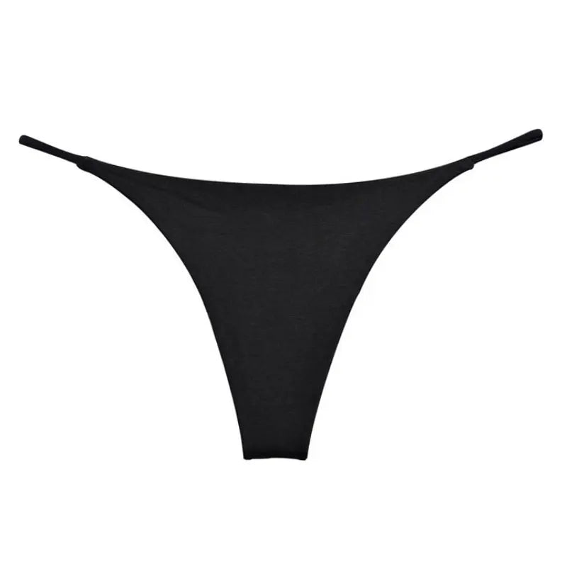 Women Fashion Pure Color Thong Breathable Thin Comfortable Panties