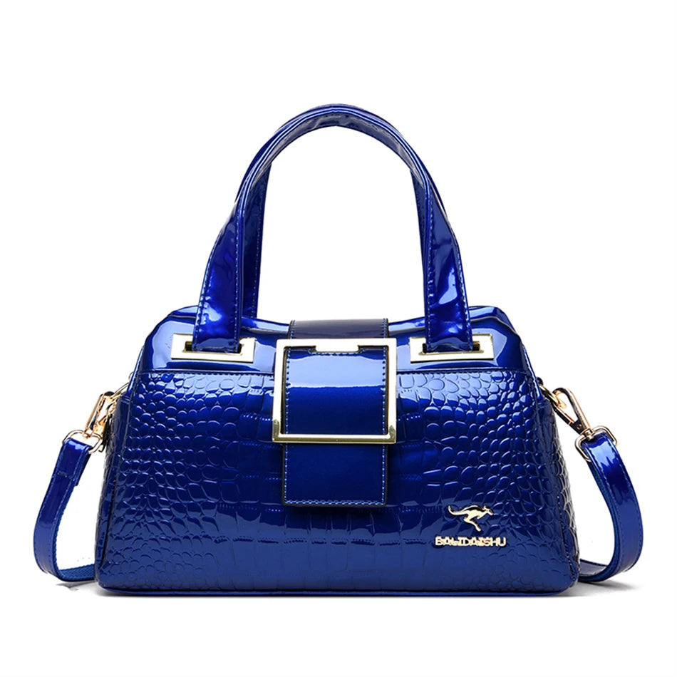 Luxus Handtaschen Frauen Taschen Designer Krokodil Muster Damen Boston Schulter Tasche Hohe Qualität