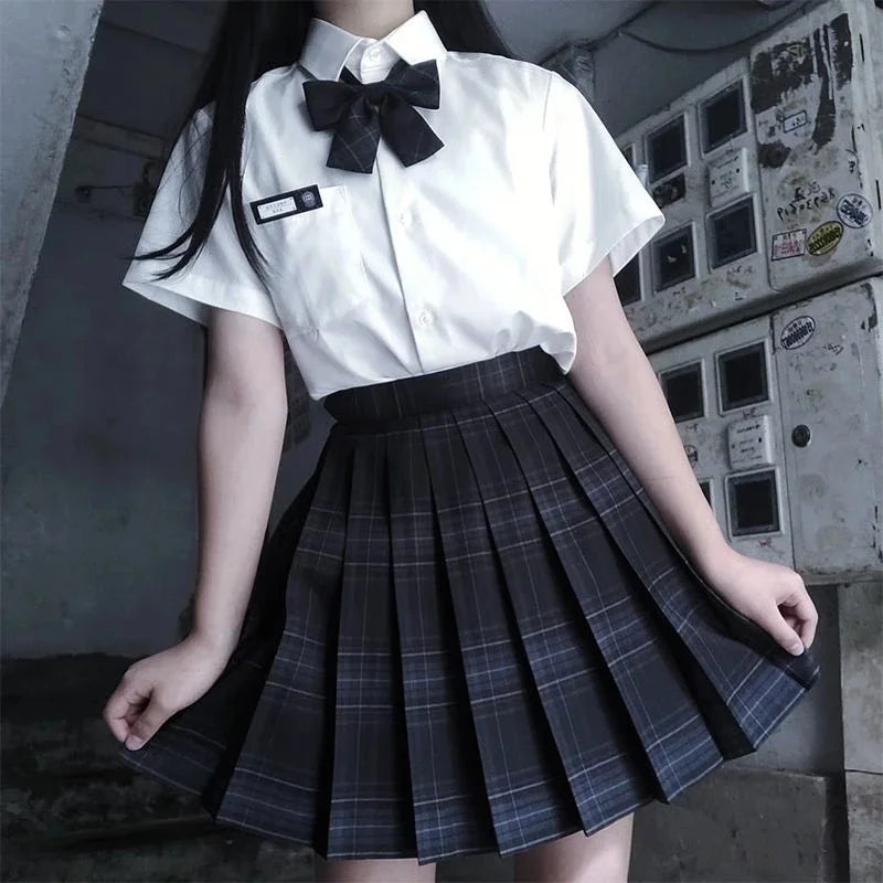 Hohe Taille Weiß Rosa Kawaii Harajuku Goth Y2k Rock