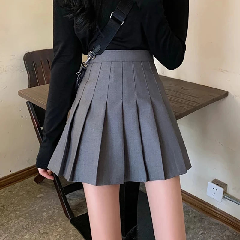 Hohe Taille Weiß Rosa Kawaii Harajuku Goth Y2k Rock