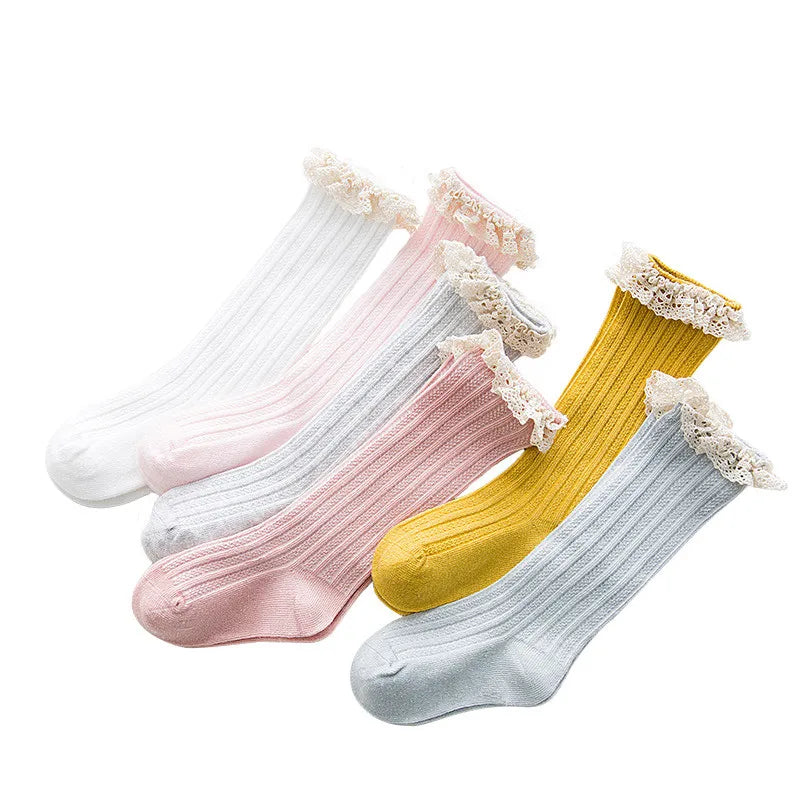 Children's Knee Lace Cheap Stuff  Ruffle Socks