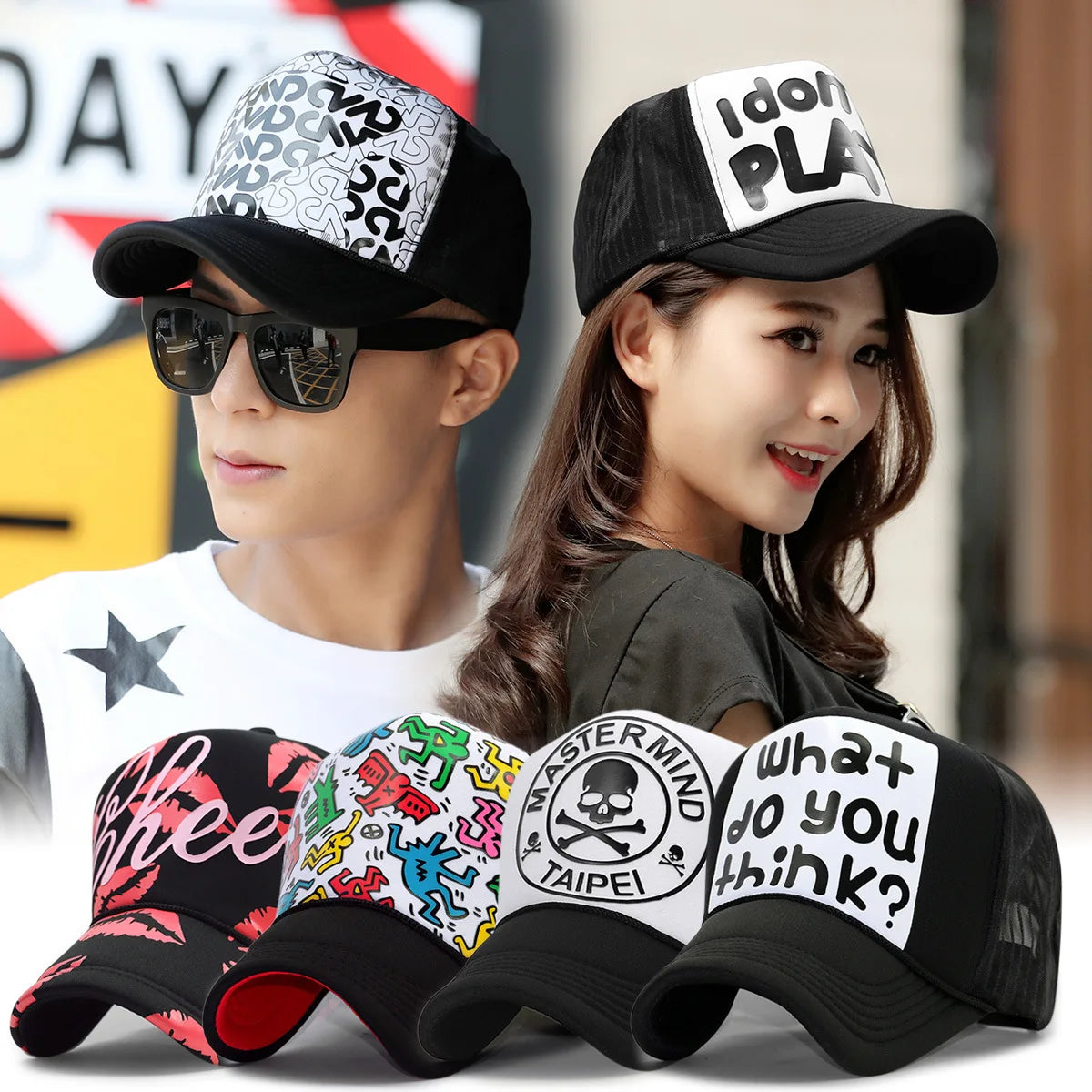 60 Colors Adult Summer Mesh Trucker Caps