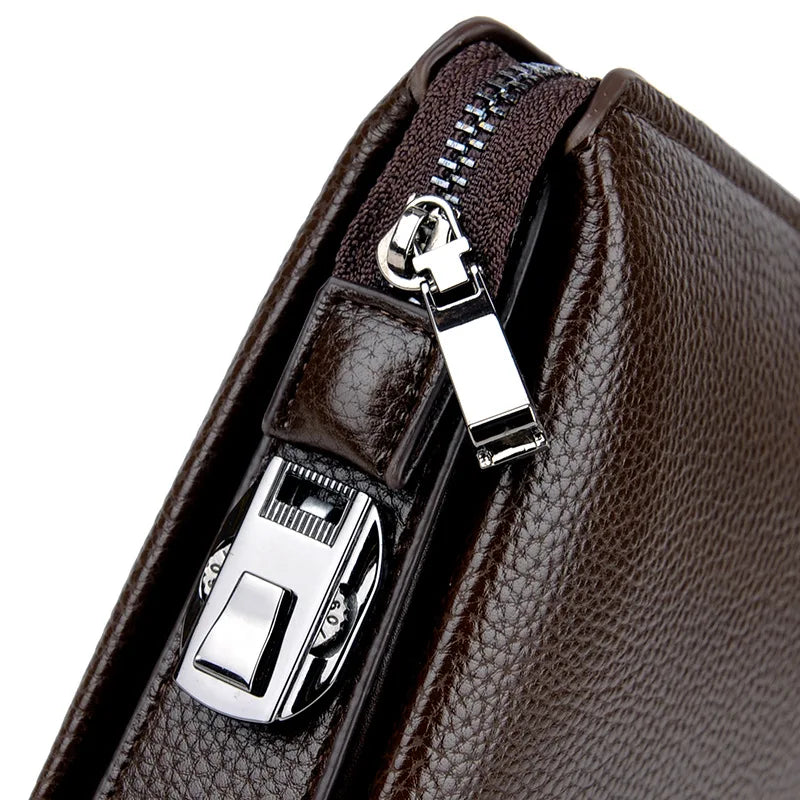 Herren-Clutch mit Diebstahlschutz und Passwortschloss