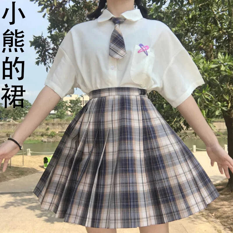 Hohe Taille Weiß Rosa Kawaii Harajuku Goth Y2k Rock