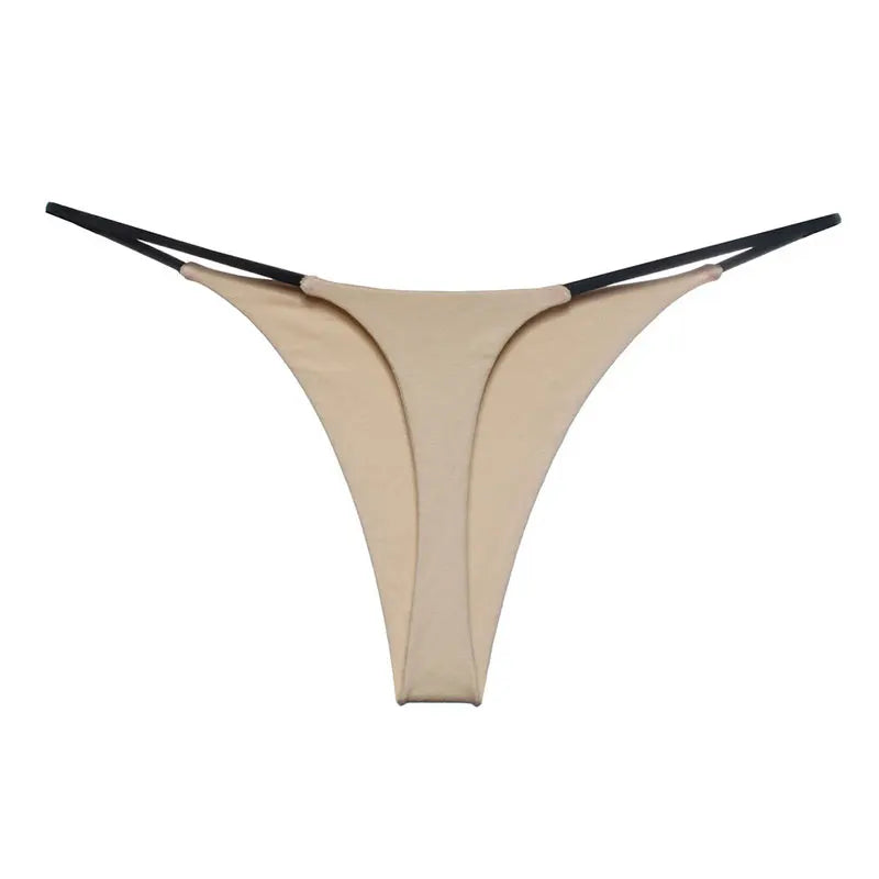 Women Fashion Pure Color Thong Breathable Thin Comfortable Panties