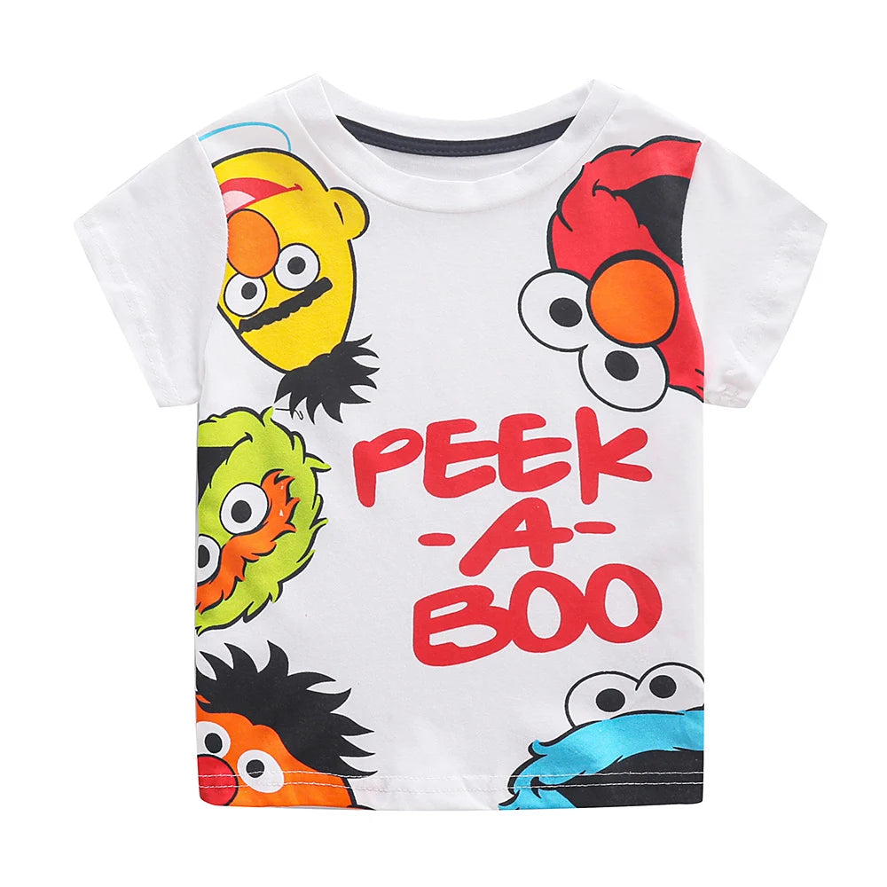 Summer Kids Short Sleeve Cartoon T shirt