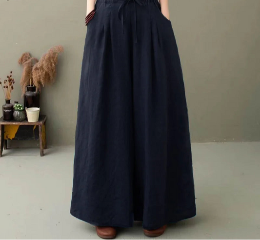 ZANZEA Elegante Damenhose mit weitem Bein