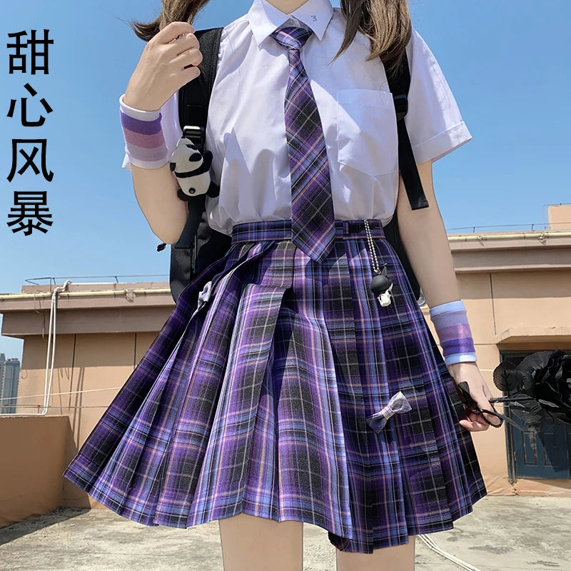 Hohe Taille Weiß Rosa Kawaii Harajuku Goth Y2k Rock