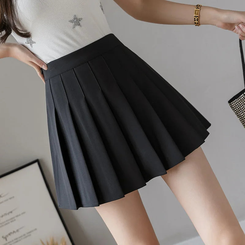 Hohe Taille Weiß Rosa Kawaii Harajuku Goth Y2k Rock