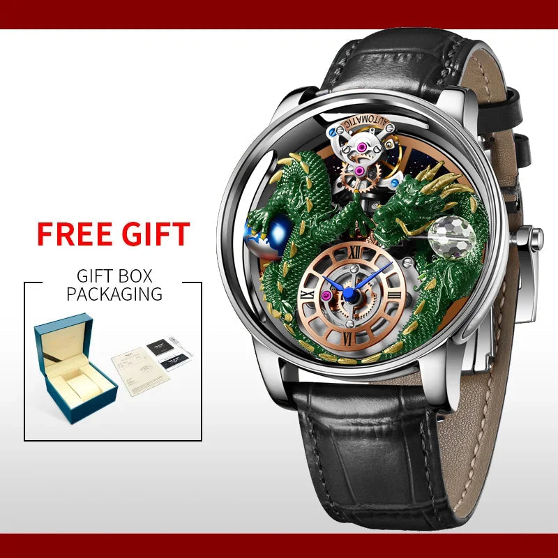3D Gold Dragon Astronomia Quartz Watch