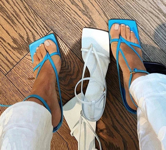 New Fashion Pinch Narrow Band Women Sandals