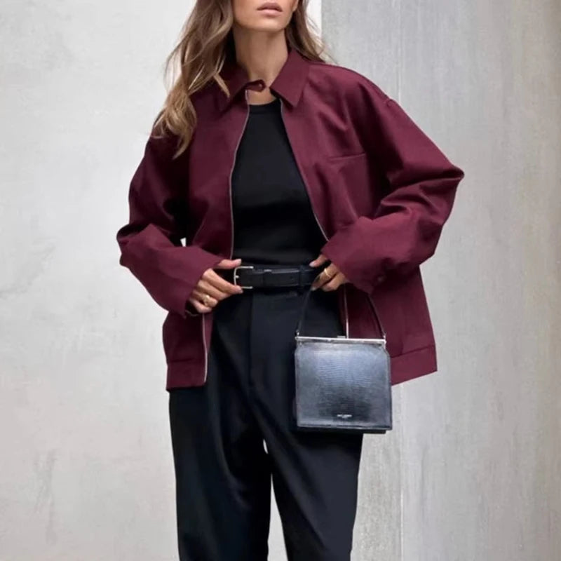 New Women Long Sleeve Loose Jacket