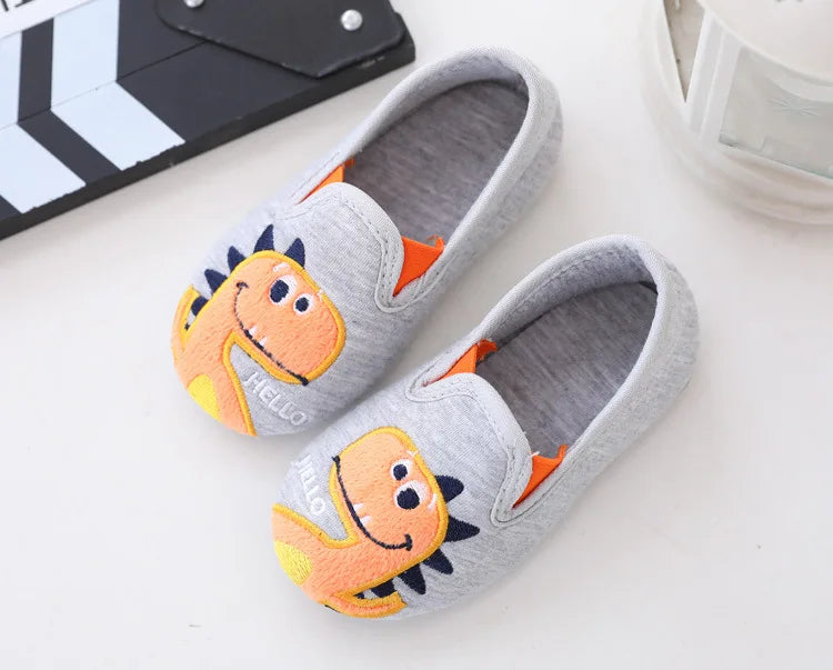 Autumn Winter Boy Cotton Fabric Home Shoe
