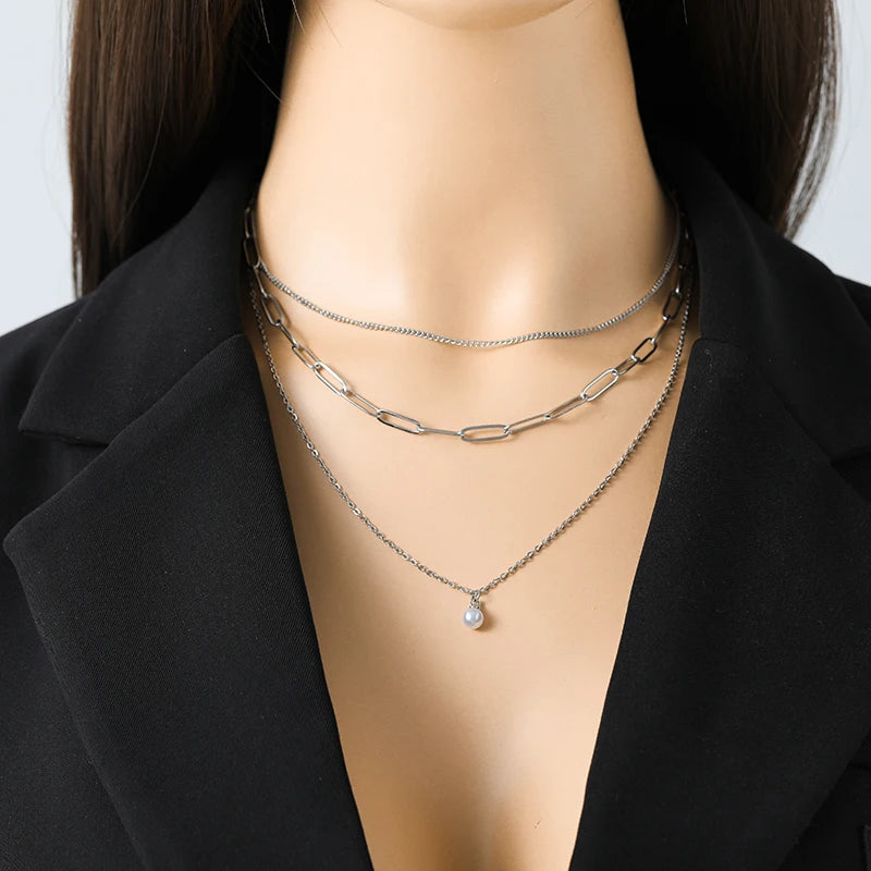 New Fashion Pearl Necklace Bracelets Set