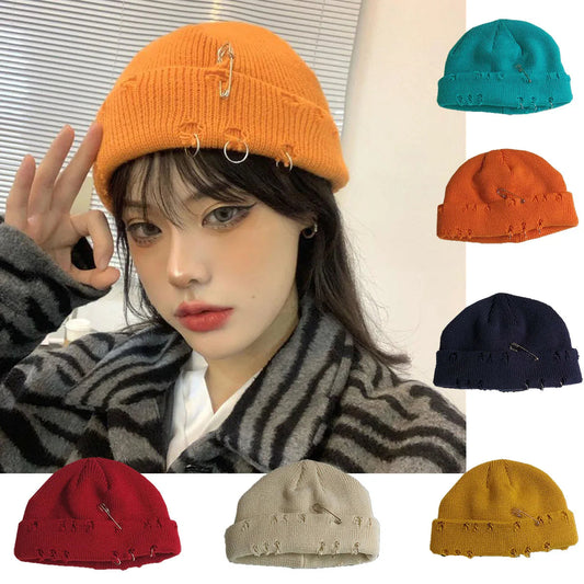 Damenmode, warme, dicke Gorro-Hip-Hop-Kappe