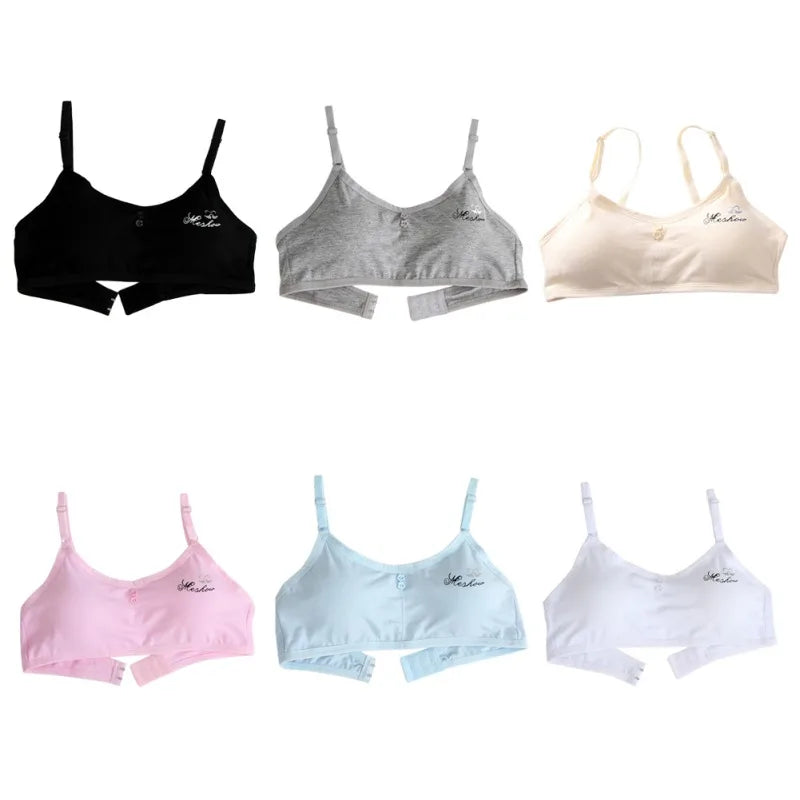 Children Cotton Solid Soft Cotton Intimates Bra