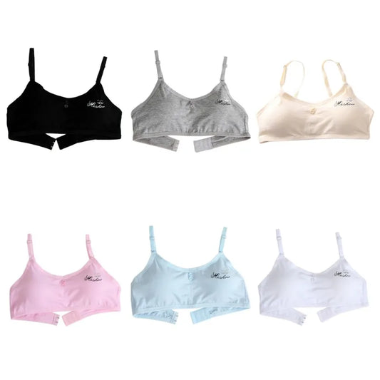 Children Cotton Solid Soft Cotton Intimates Bra