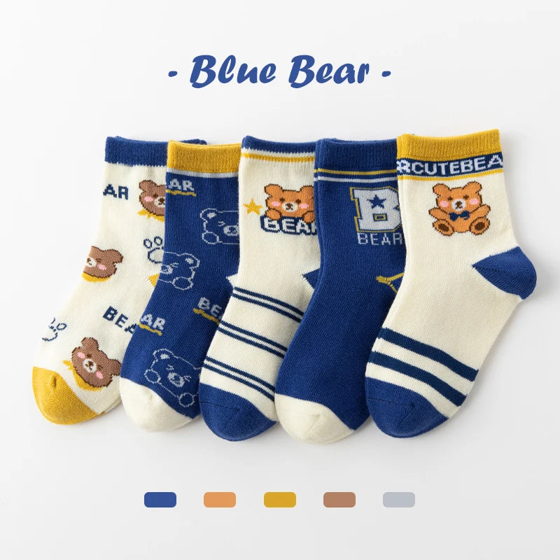 Boy Cartoon Cotton Knitted Sports Socks