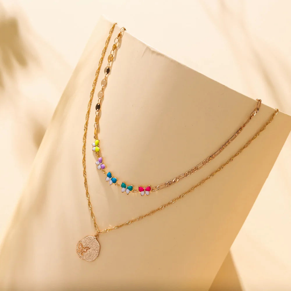 New Double Layer Daisy Flower Clavicle Necklace