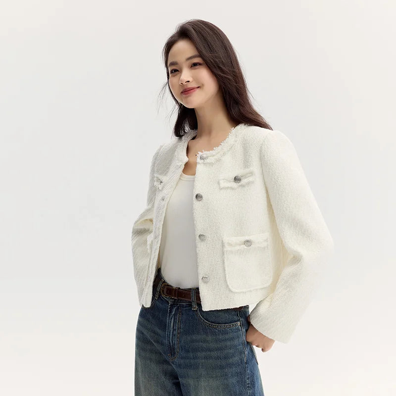 2025 New Petit Charcoal Style Slim Fit Jacket