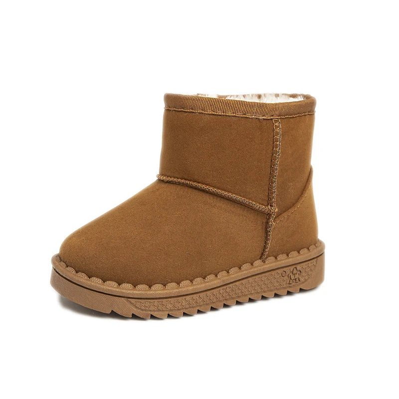 New Leisure Thick Fur Platform Winter Kids Short Boot