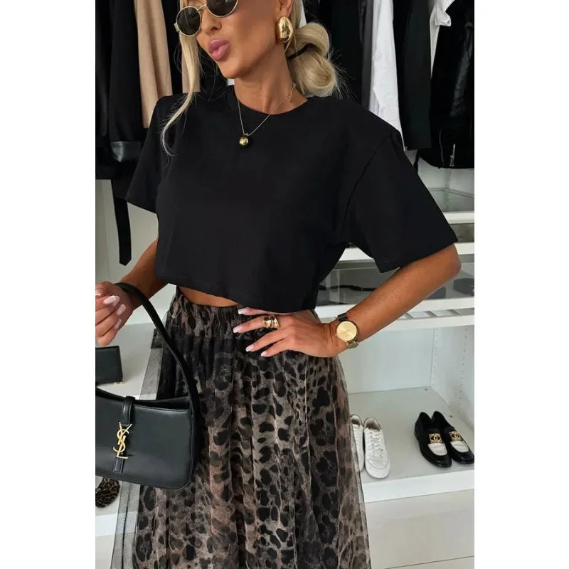 Eleganter Maxirock mit Leopardenmuster für Damen