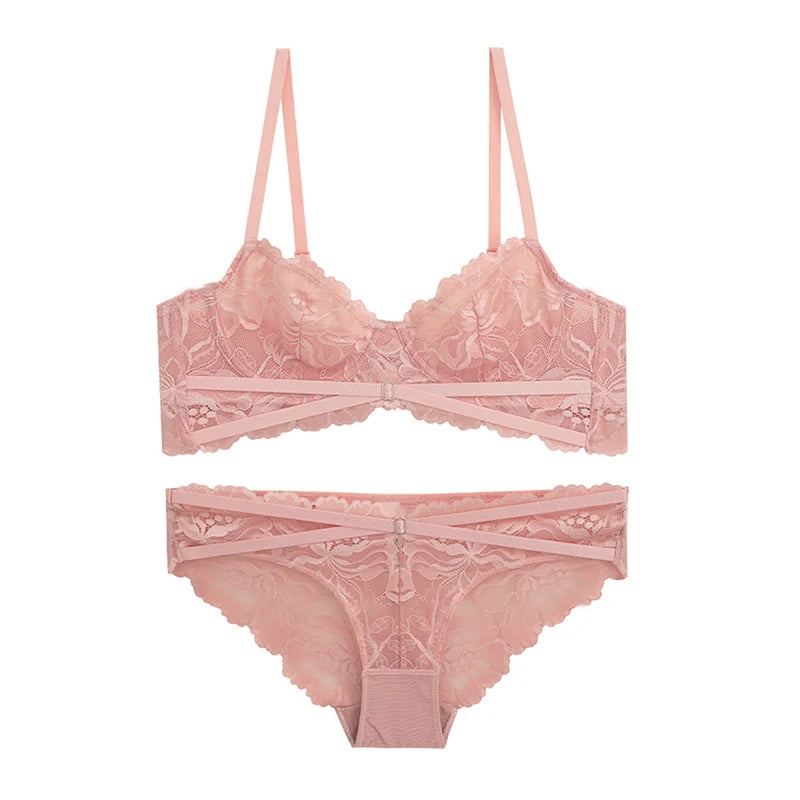 New Lingerie Push Up Brassiere Embroidery Lace Underwear Set