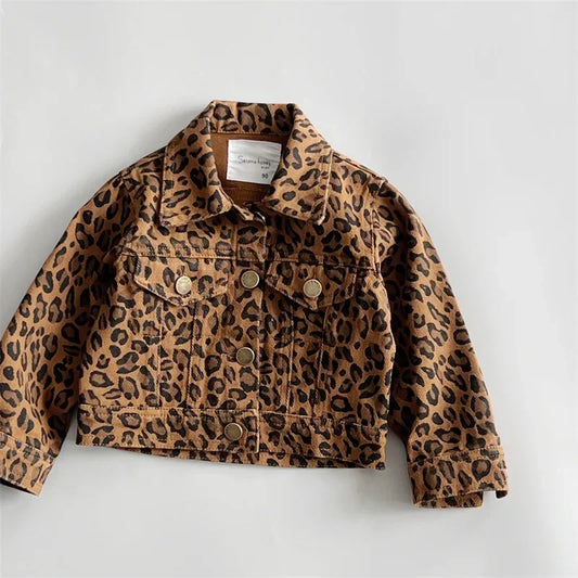 Children Leopard Print Loose Tide Cowboy Tops