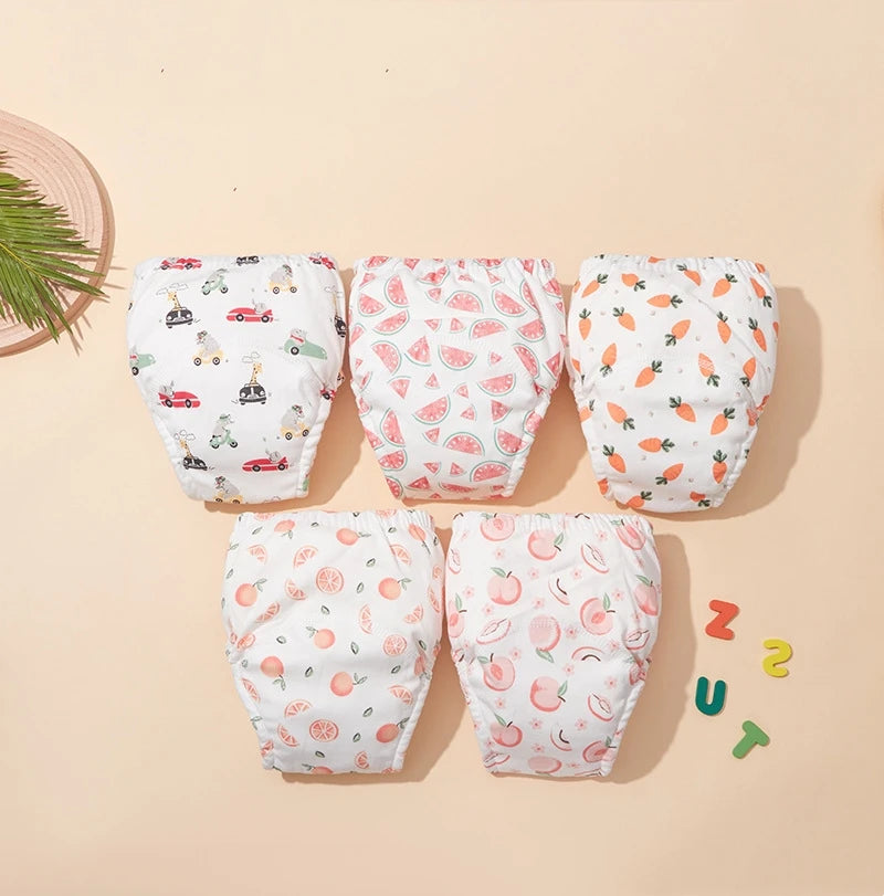 6 Layer Waterproof Reusable Cotton Baby Training Pants