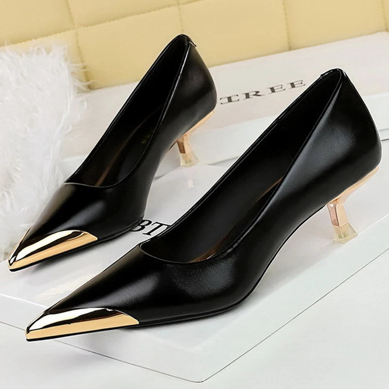 Women Pumps Stiletto 9.5 Cm 4.5cm Heels