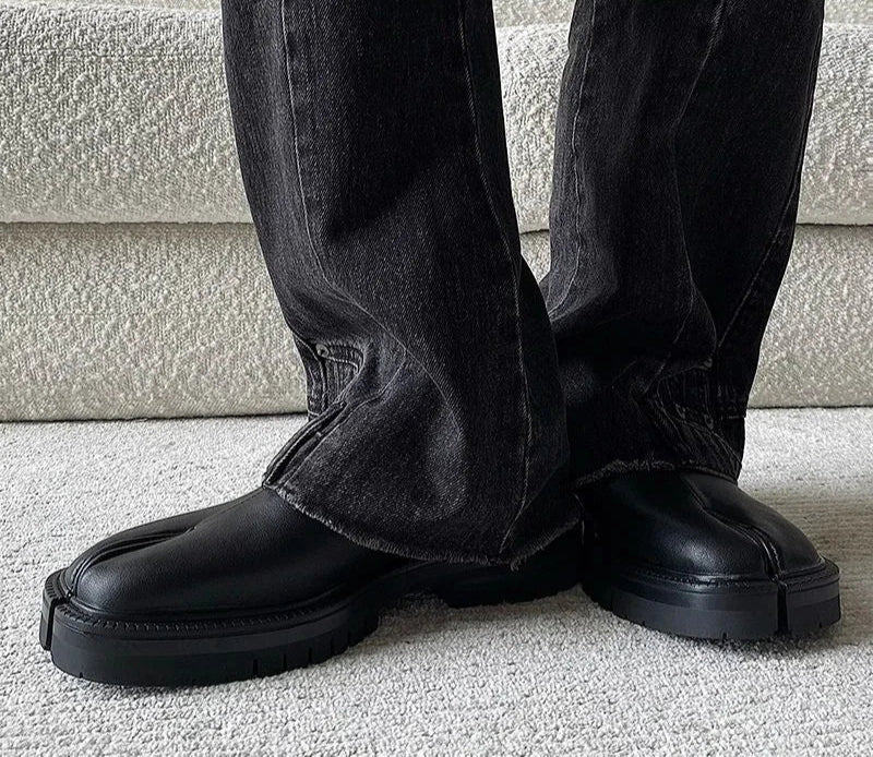 New classic leather split toe shoes