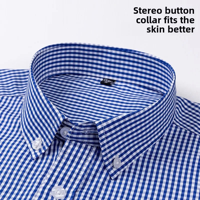Herren Langarm Kariertes Hemd Herren Button Up Hemd