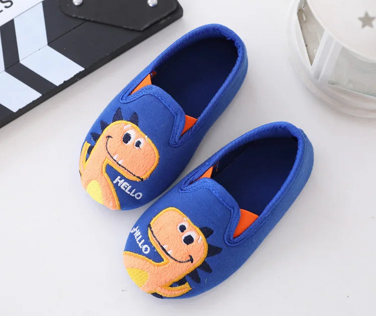 Autumn Winter Boy Cotton Fabric Home Shoe