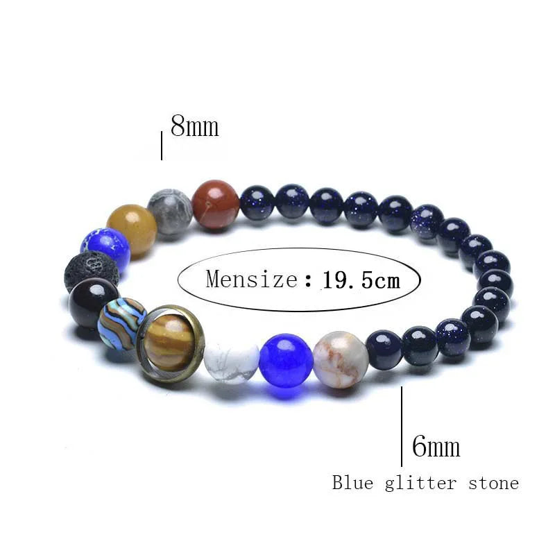 New Unique Eight Planets Bracelet
